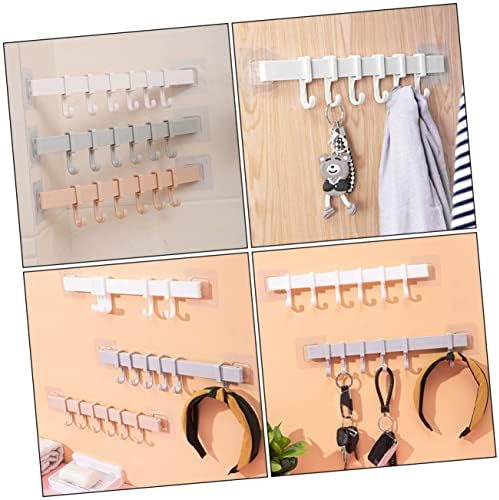 POPETPOP 3Pcs Adhesive Hook Rack for Kitchen and Bathroom
