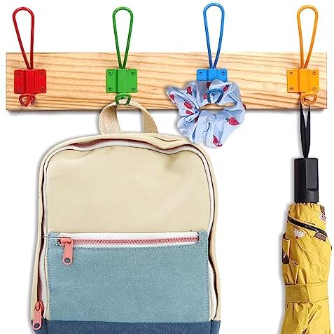 Kids Wall Hooks Set of 8 - Double Hooks for Kids