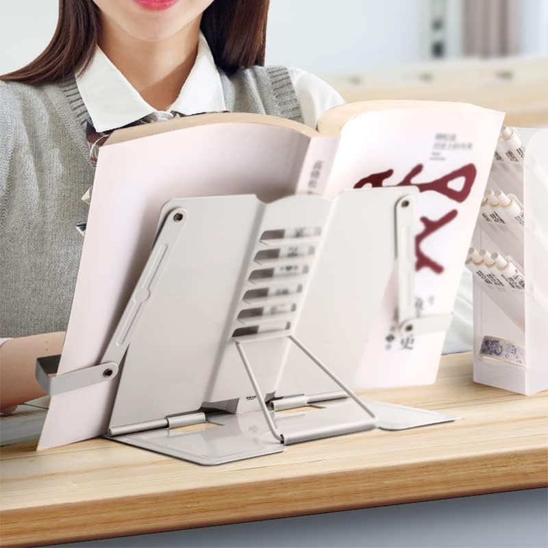 Adjustable Metal Cookbook Reading Stand for Home Office Kitchen