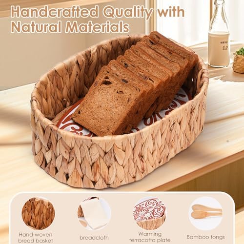 DRXX FEXE Bread Warmer Basket with Stone 1