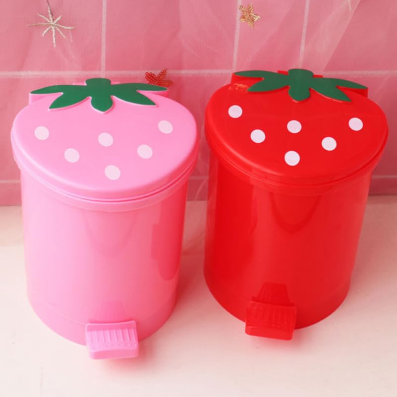 STOBOK Kawaii Heart Shaped Trash Can