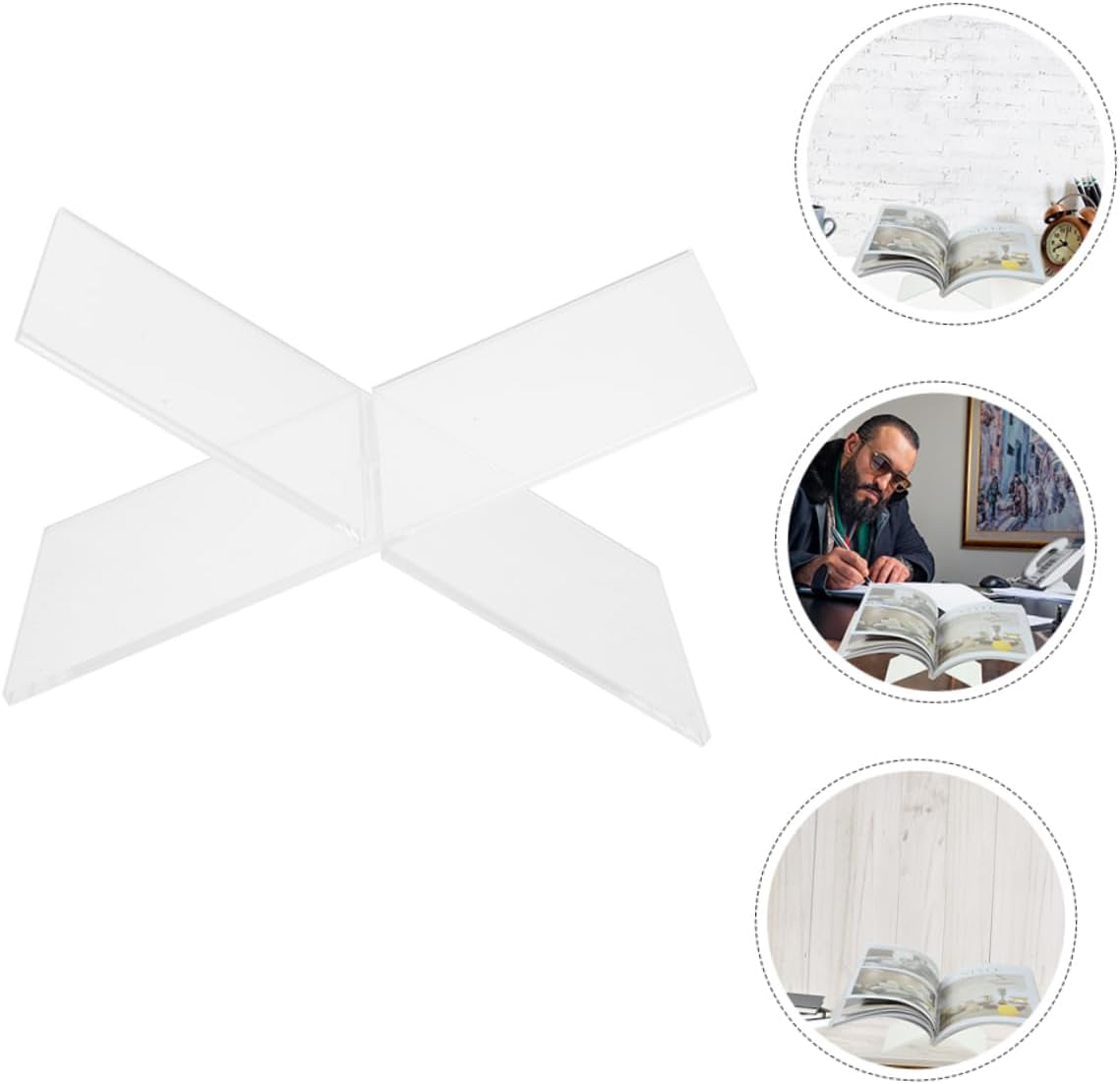 HOOTNEE Acrylic Book Stand for Cookbooks and Magazines