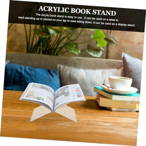1 Set Acrylic Book Stand for Kitchen and Office