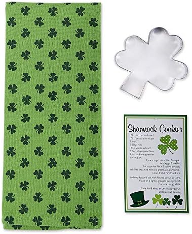 DII St Patricks Day Dish Towel Cookie Cutter Set 1