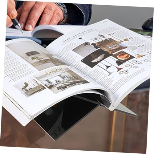 ORFOFE Minimalist Acrylic Book Holder for Cookbooks and Magazines 1