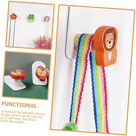 Hohopeti Wooden Animal Hooks 5pcs Wall Decor 1