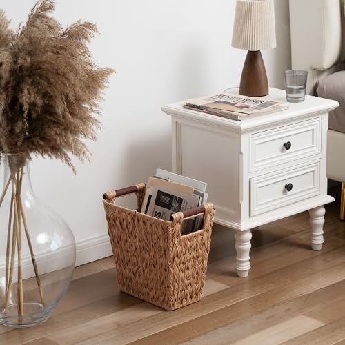 GRANNY SAYS Caramel Orange Woven Trash Can with Handles