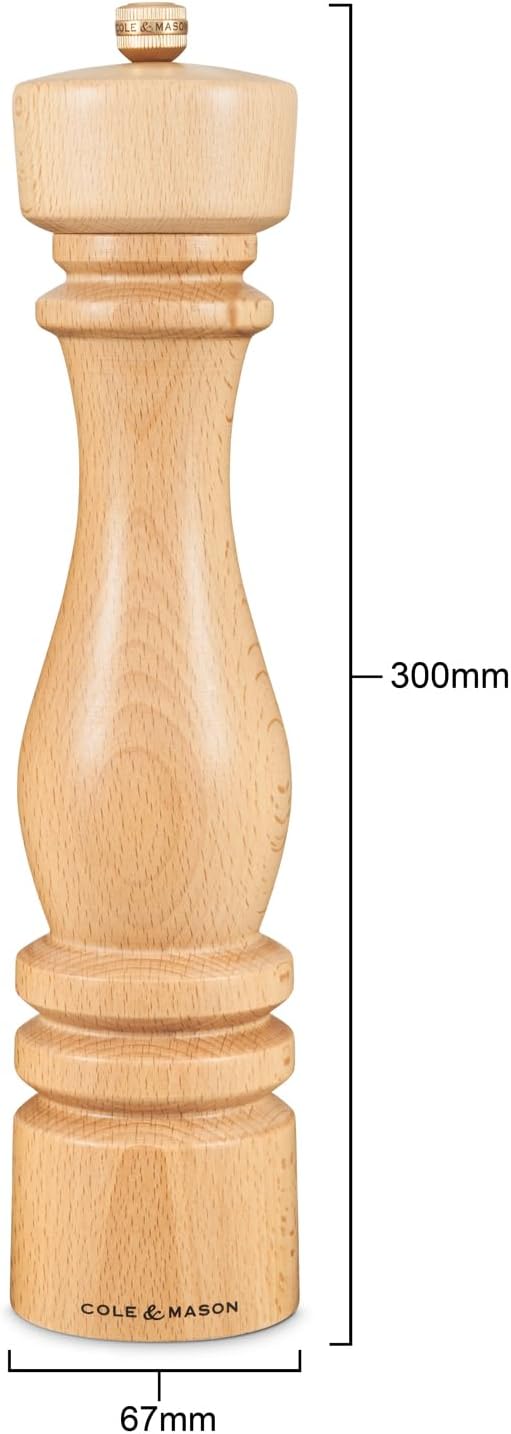 Cole Mason London Spice Mill - 11 Table Pepper Grinder with Carbon Steel Mechanism