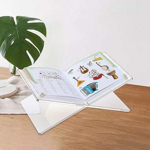 Nishiyuenyi Clear Acrylic Book Display Stand for Desk