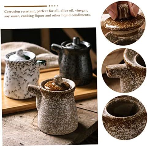 Zerodeko Ceramic Sauce Dispenser with Lid