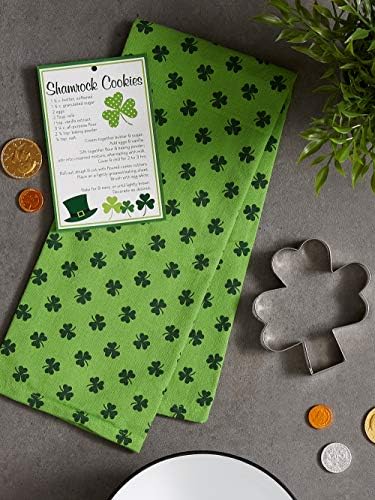 DII St Patricks Day Dish Towel Cookie Cutter Set 1