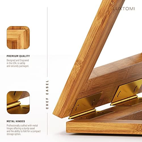 LUXTOMI Engraved Nana Bear Cookbook Stand