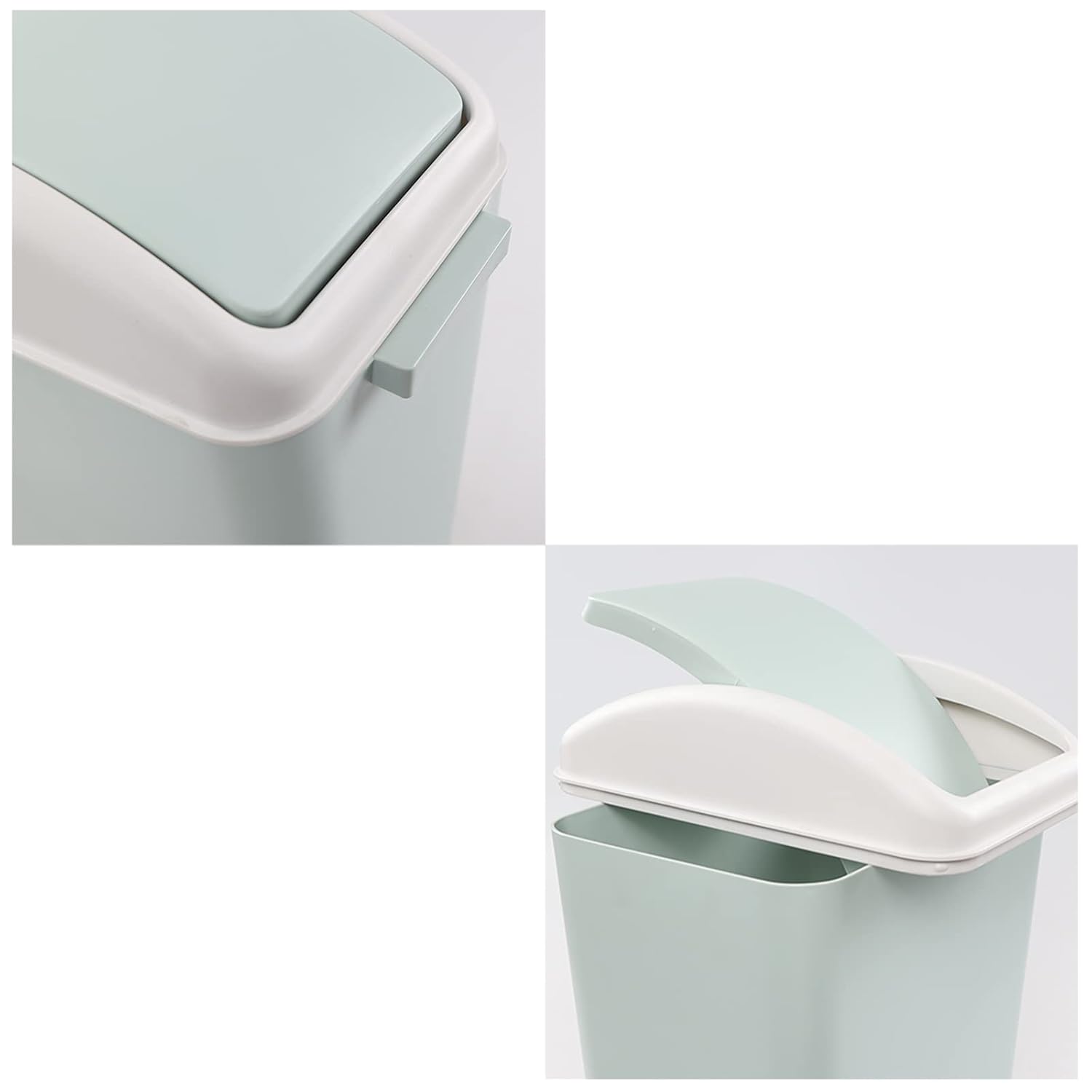 Afromy 42 Gallon Swing Lid Trash Can - Green 1