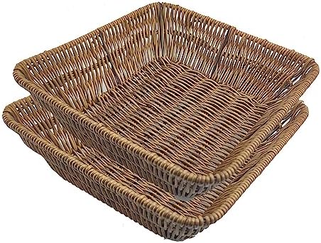 ANRUIDE Wicker Bread Baskets 2Packs for Home Kitchen