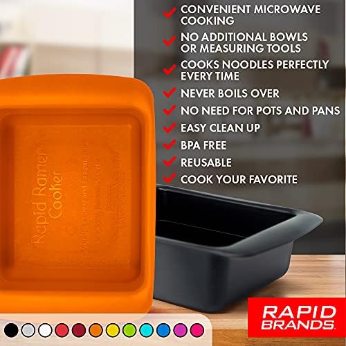 Rapid Ramen Cooker - Microwavable BPA Free Bright Red