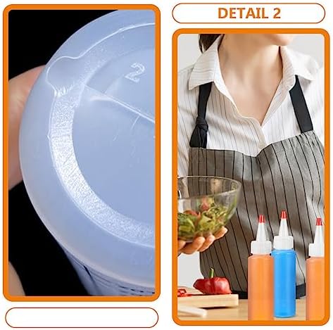 Luxshiny 15PCS Clear Condiment Squeeze Bottles