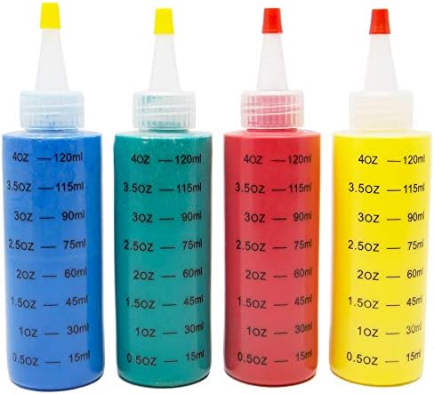 Youngever 16-Pack HDPE Squeeze Bottles with Tip Cap 4 Ounce