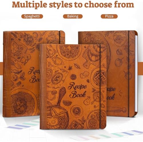 Bamboo Cookbook Stand with Blank Recipe Book