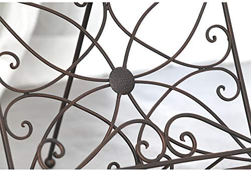 Jemeni Bronze Cookbook Stand with Scrollwork Design