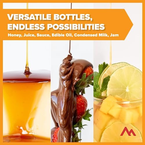 Pinnacle Mercantile Refillable Honey Bottles 12oz Pack of 6