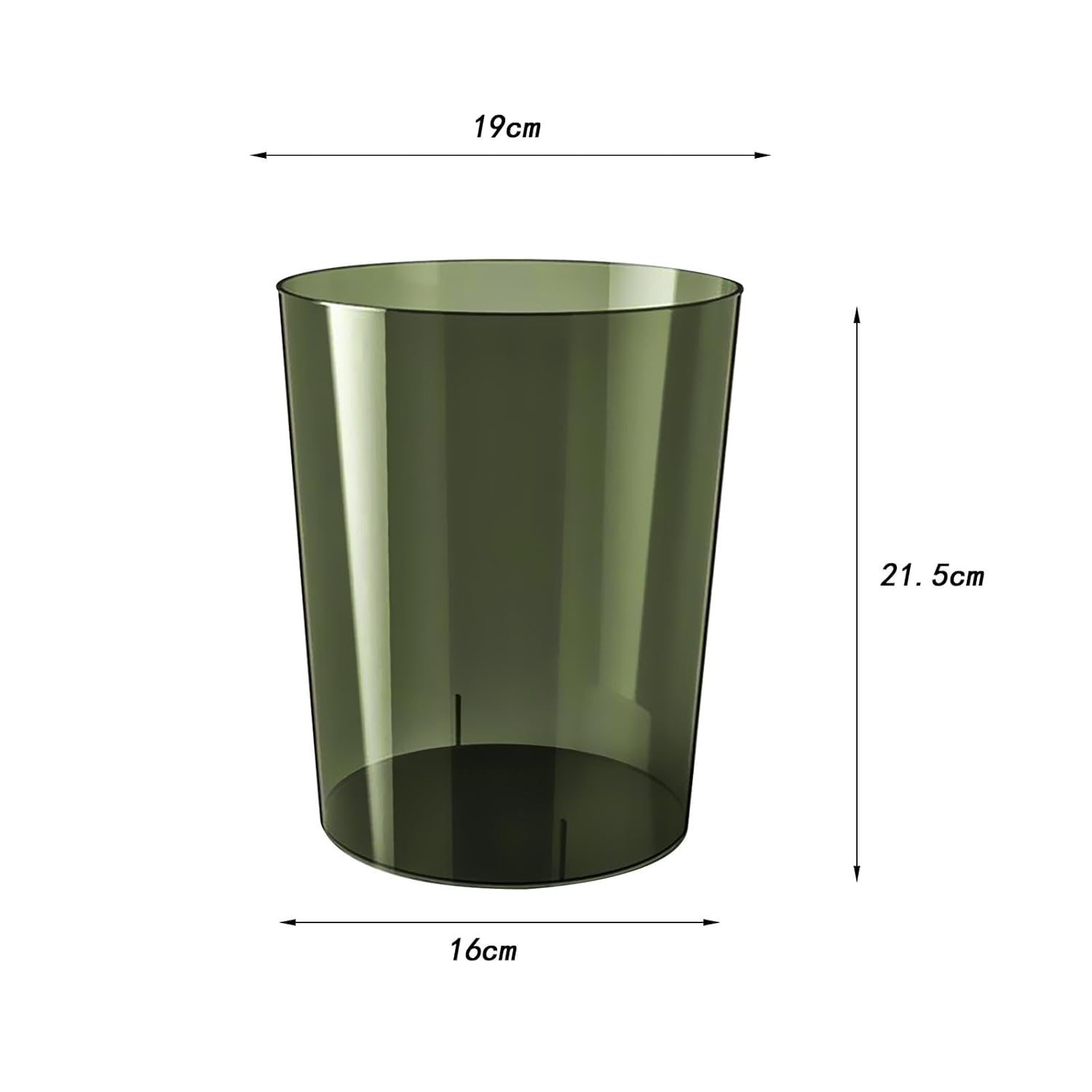 Clear Garbage Bin with Large Capacity for Home Office Bedroom