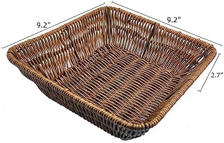ANRUIDE Wicker Bread Baskets 2Packs for Home Kitchen