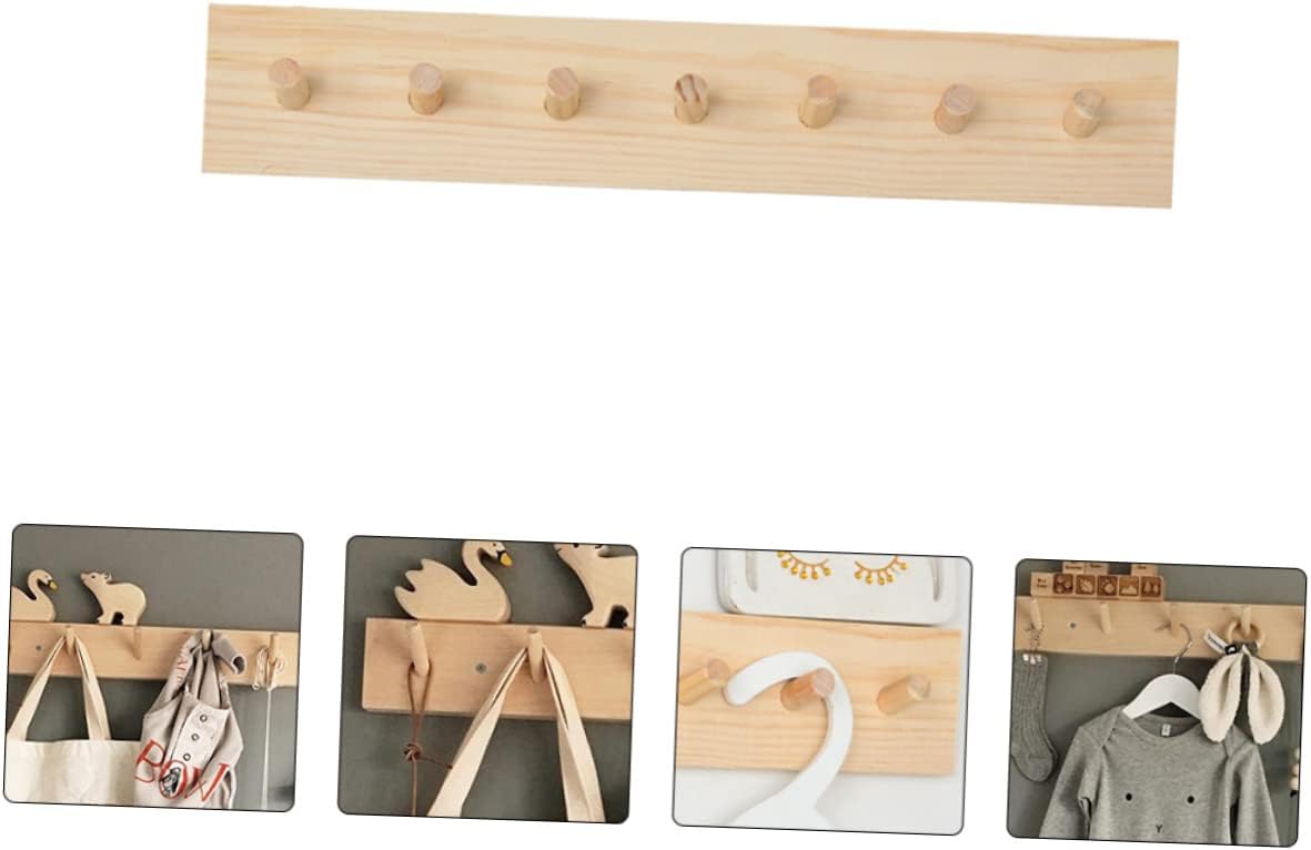 GLEAVI 1Pc Creative Wooden Coat Hook Minimalist Design