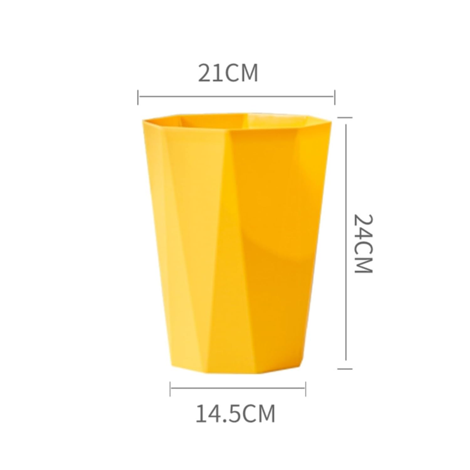 Polygon Small Trash Can - Yellow