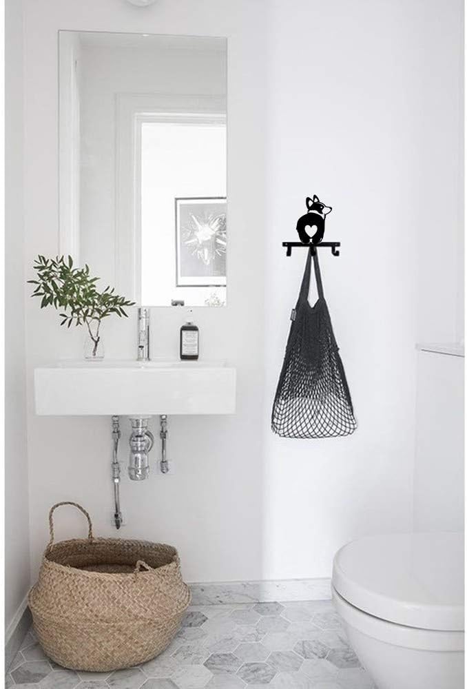 Corgi Cute Love Butt Fluffy Bum Heart Shaped Wall Hook