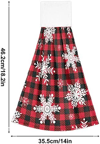Vnurnrn 2-Pack Hand Towels with Velcro Hanging Design