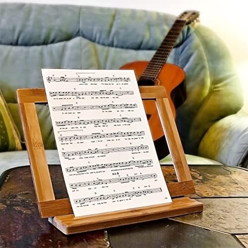 Relaxdays Bamboo Cookbook Stand Natural Brown