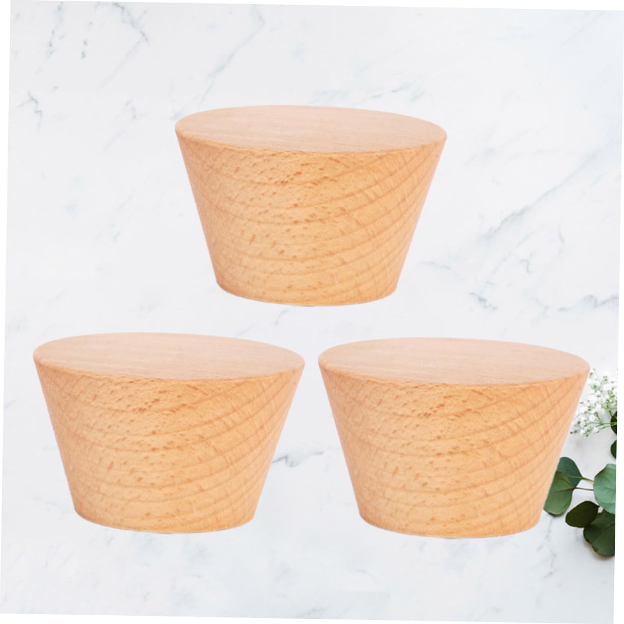 Healifty 3pcs Beech Wooden Wall Hooks