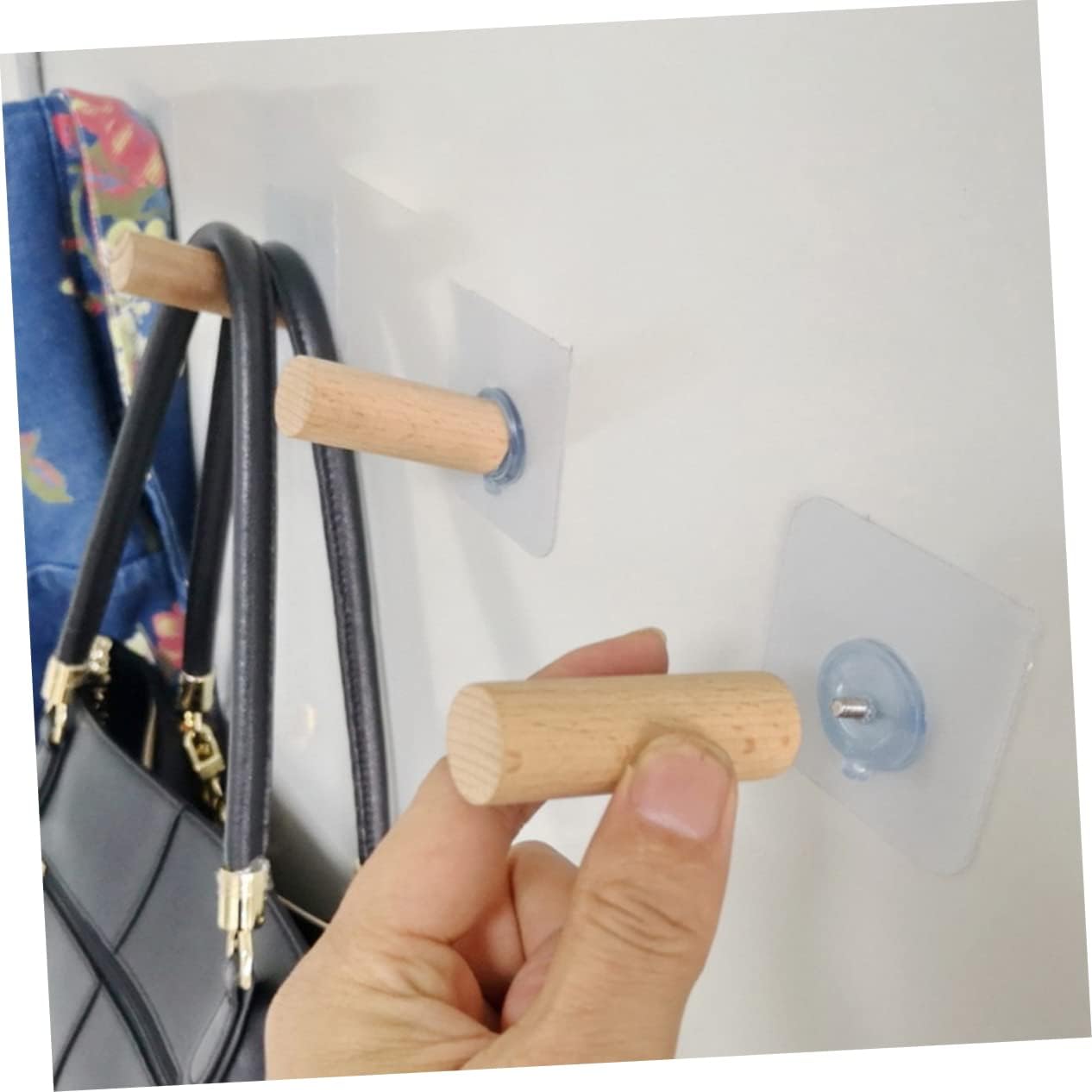 4Pcs Traceless Adhesive Wall Hooks for Hats and Coats