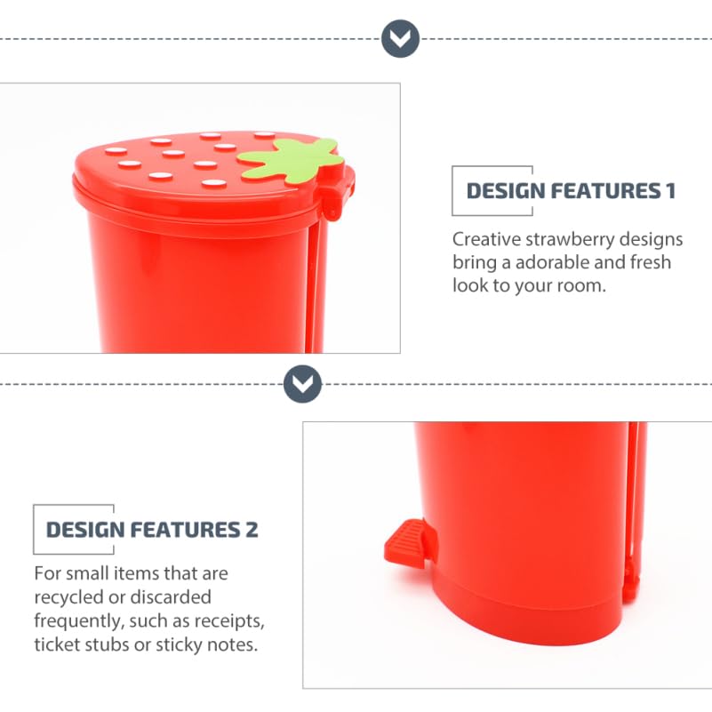 STOBOK Kawaii Heart Shaped Trash Can