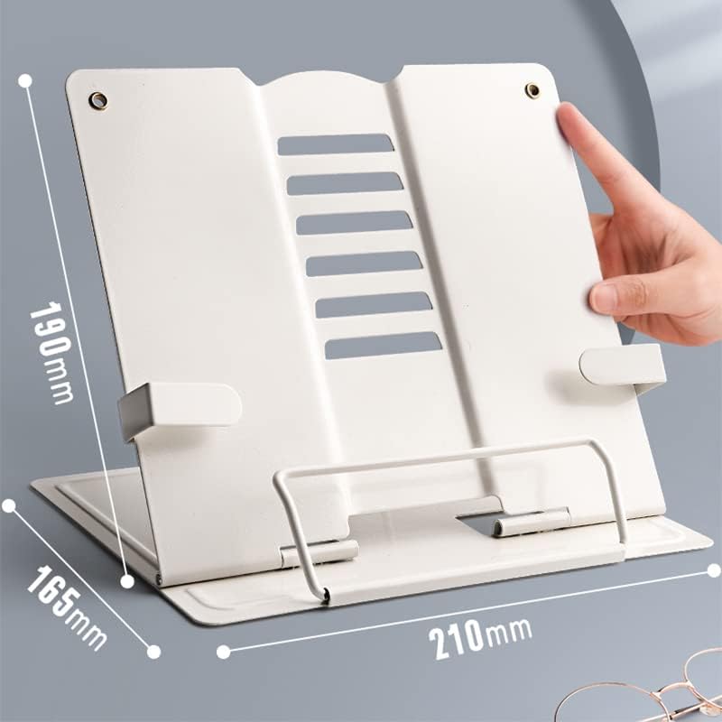 Adjustable Metal Cookbook Reading Stand for Home Office Kitchen