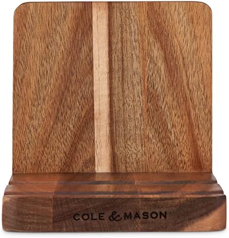 Cole Mason Acacia Wood Cookbook Stand with Tablet Holder