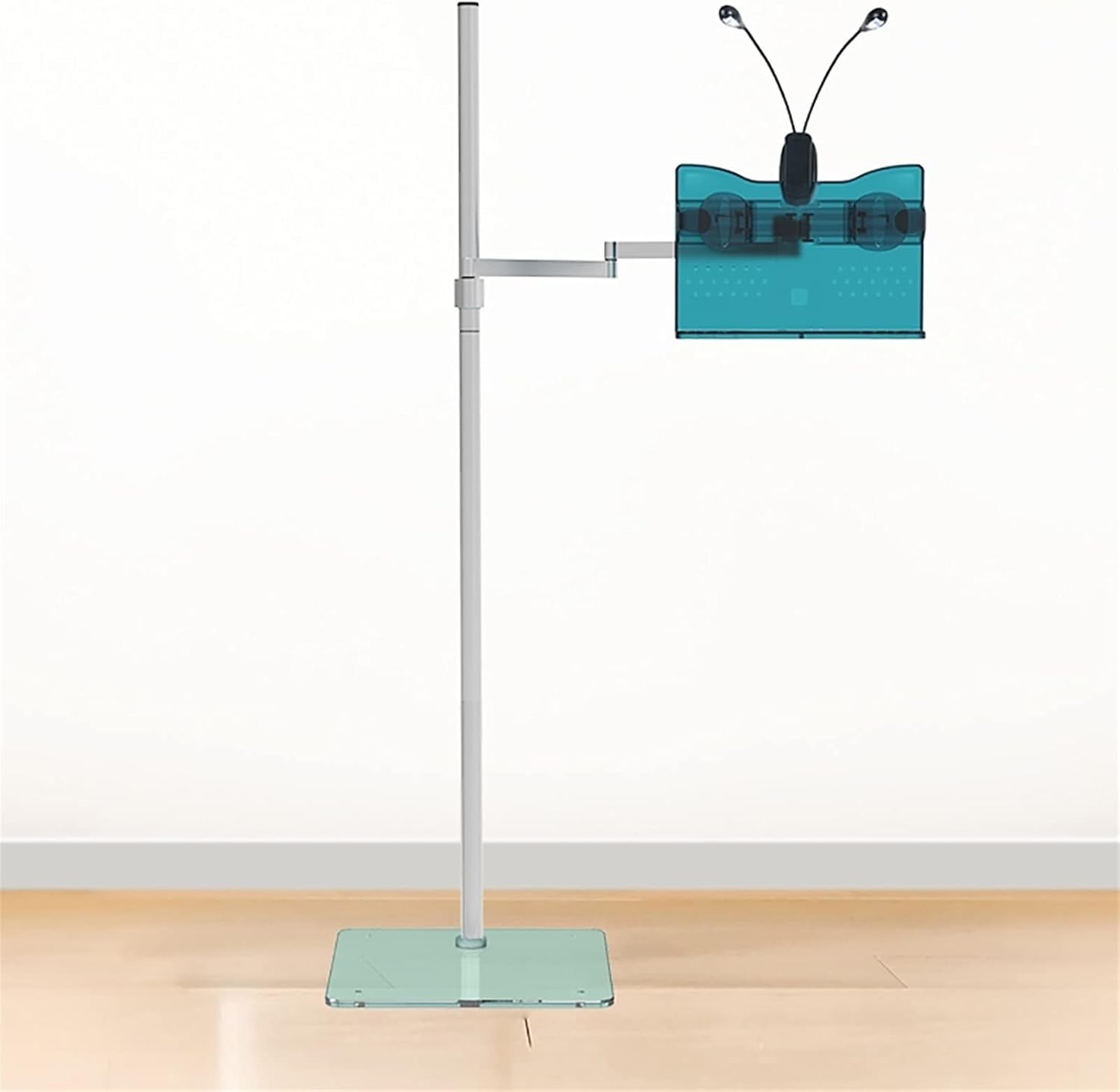 ZJDYDY Green Adjustable Floor Bookstand with Lights