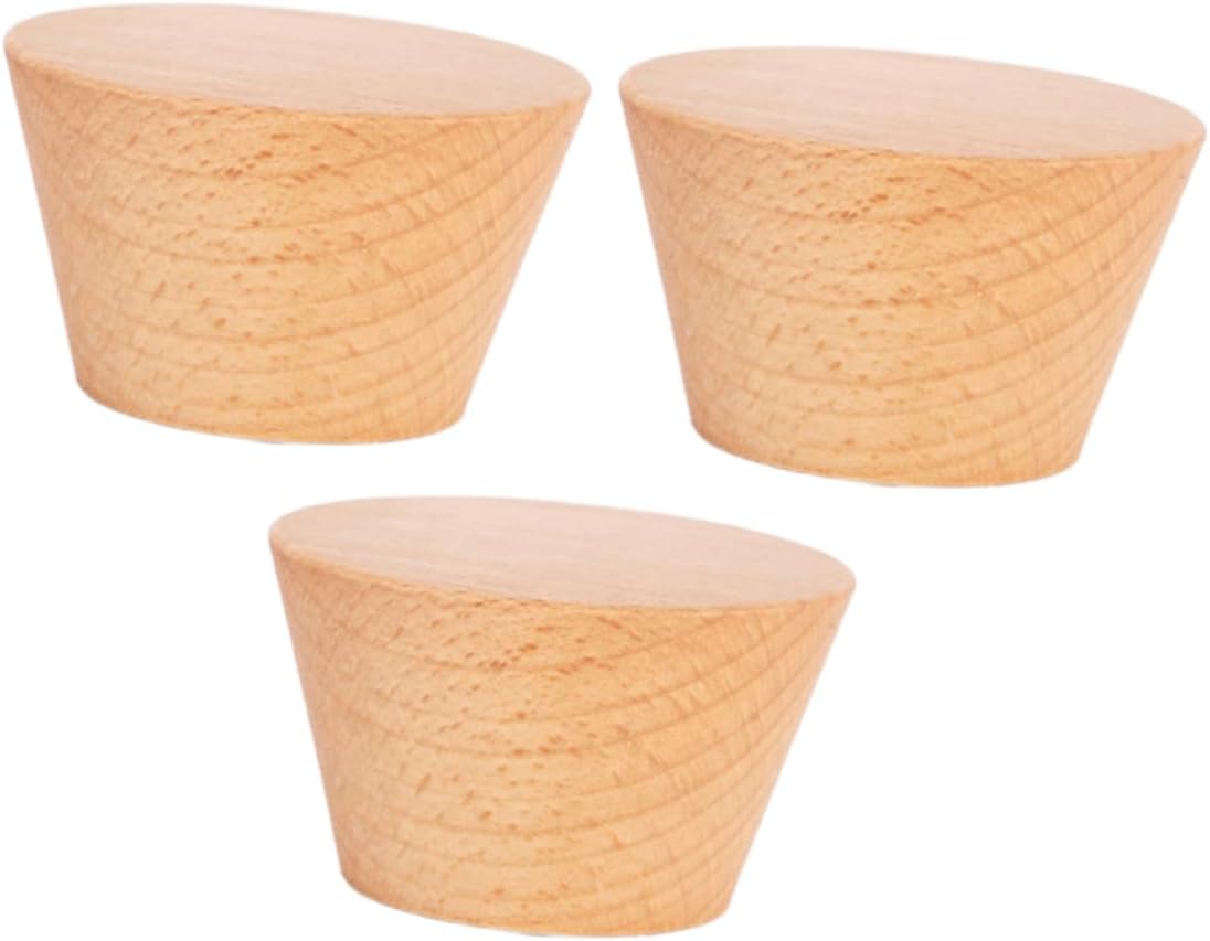 Healifty 3pcs Beech Wooden Wall Hooks