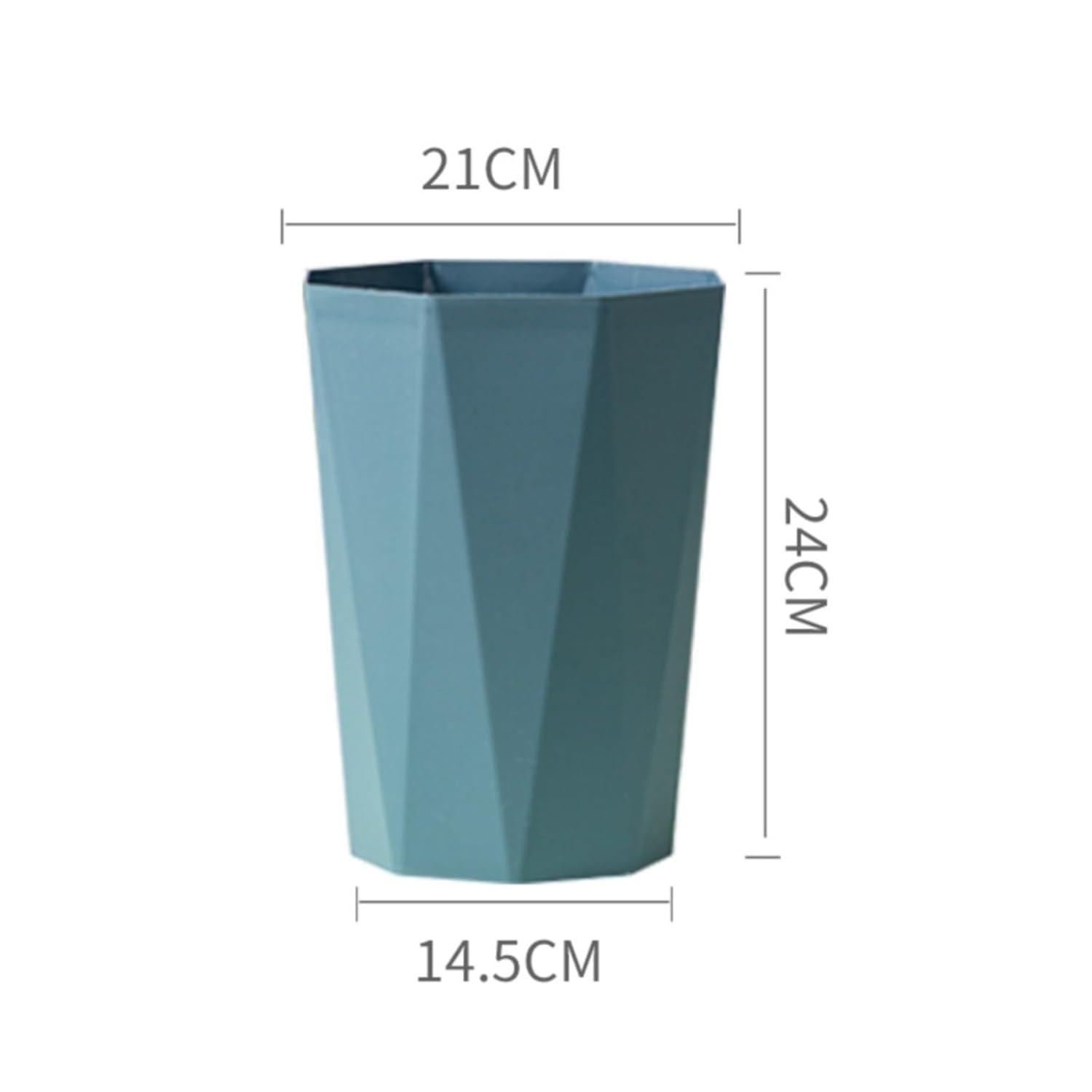 Polygon Small Trash Can - Blue Office Bathroom Use
