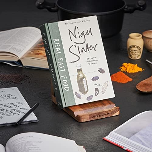 Cole Mason Acacia Wood Cookbook Stand with Tablet Holder