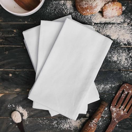 ZOE GARDEN Coffee Cup Kitchen Towels - 18x28 White Coffee Cake Dessert Theme