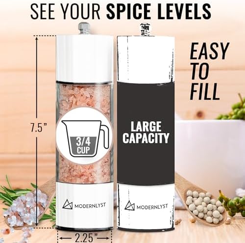 Modernlyst Manual Salt Pepper Grinder Set of 2