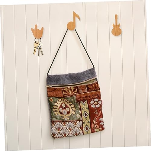 3Pcs Wall Mounted Wood Hooks for Hats Keys and Clothes