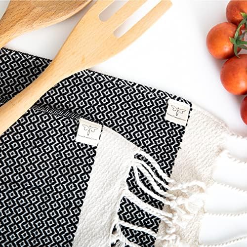 SMYRNA TURKISH COTTON Dish Towels Pack of 6 12x12 Inch