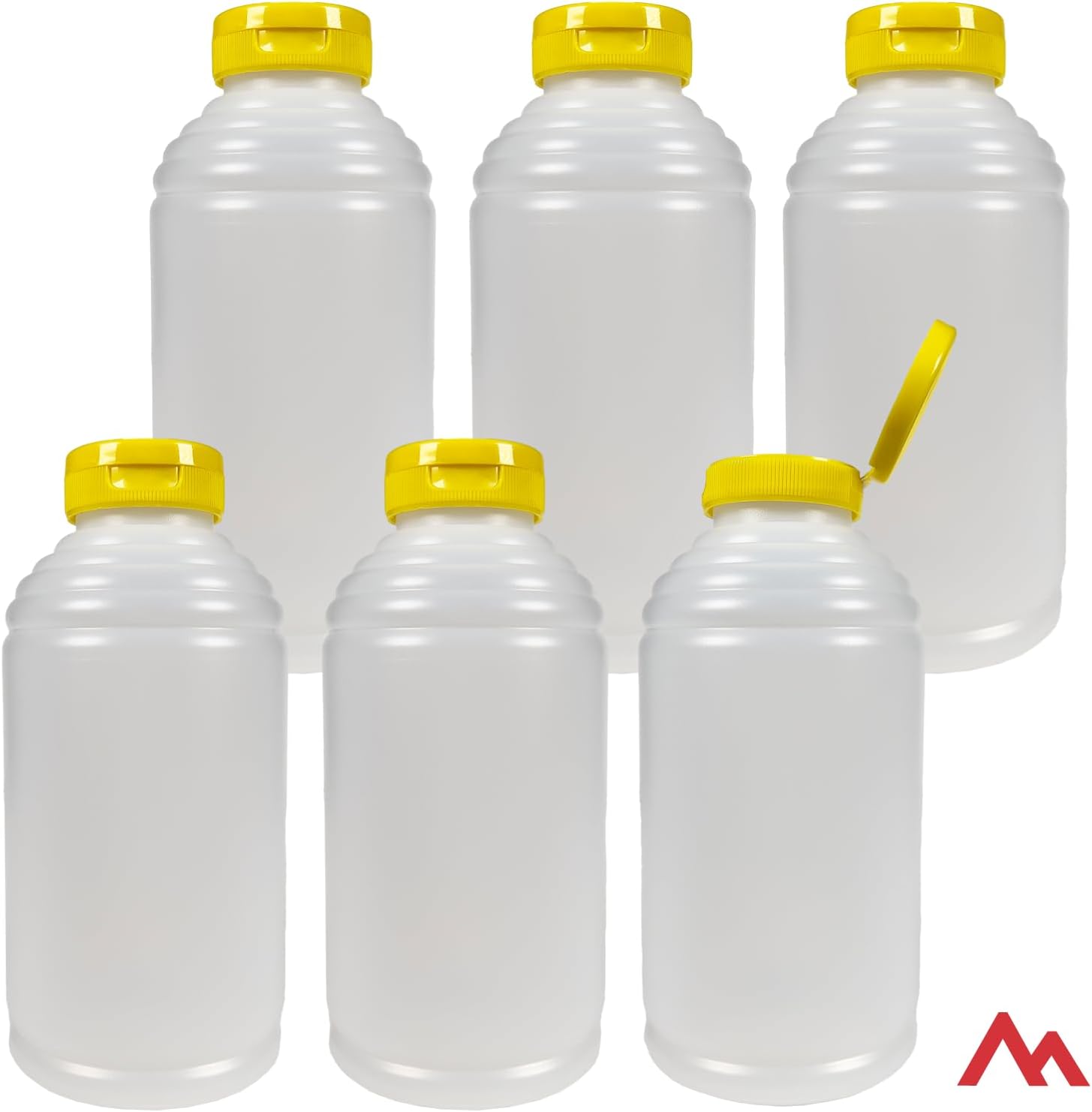Pinnacle Mercantile Refillable Honey Bottles - 16oz Pack of 6