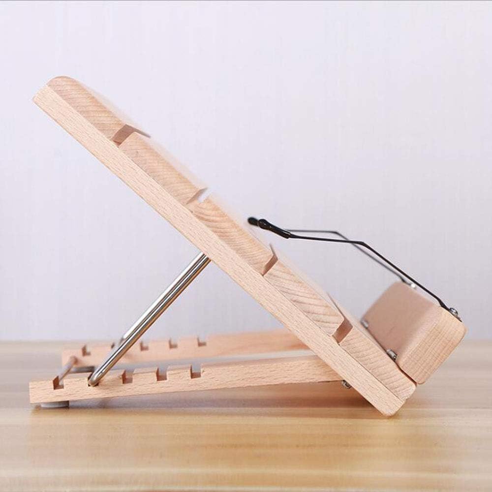 Adjustable Wood Book Stand for Reading and Cooking