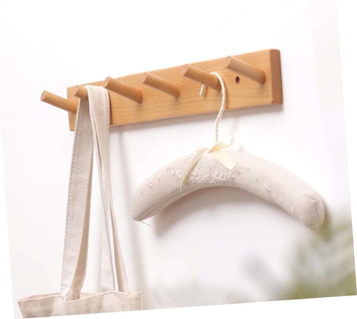 JECOMPRIS Creative Wooden Storage Rack for Entryway