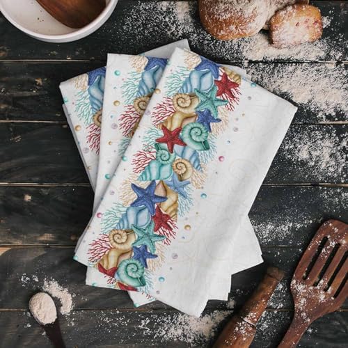 ZOE GARDEN Coastal Starfish Kitchen Towel 18x28