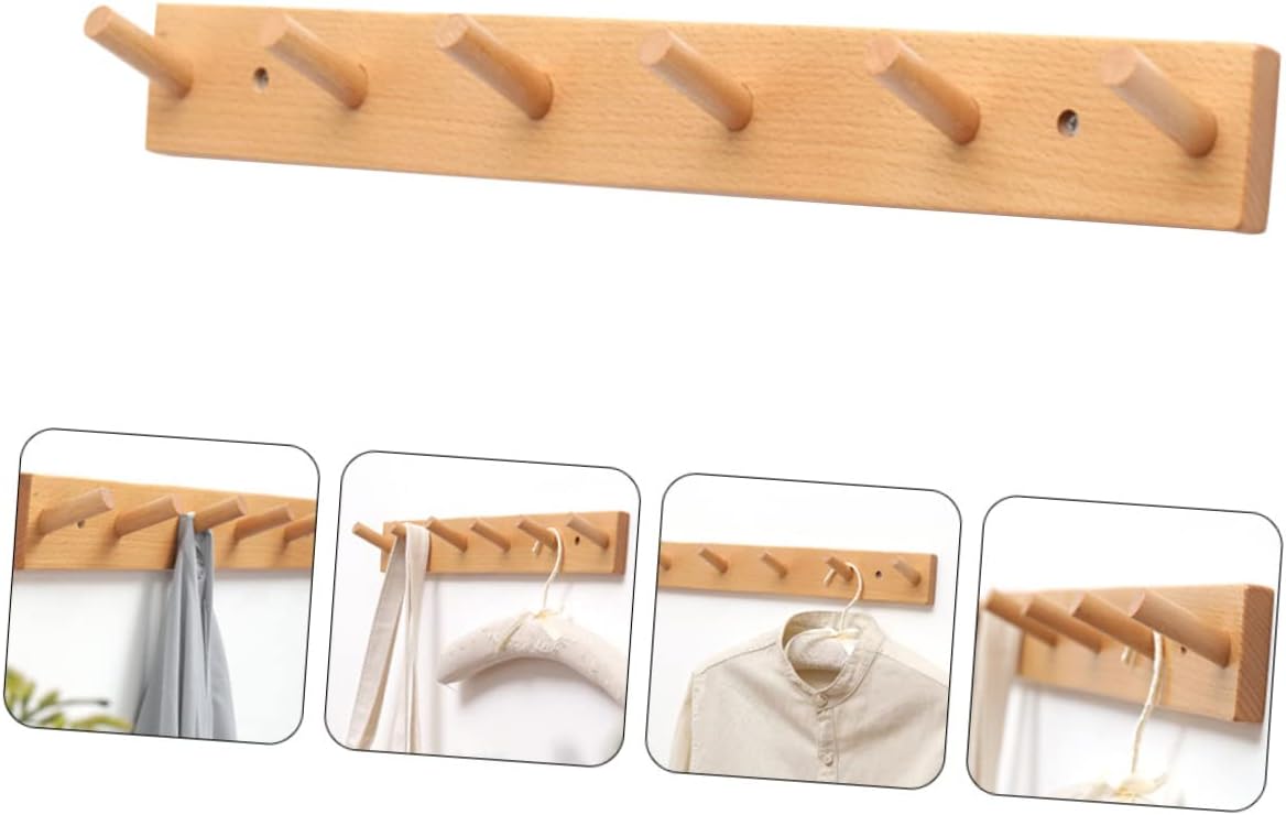 JECOMPRIS Creative Wooden Storage Rack for Entryway