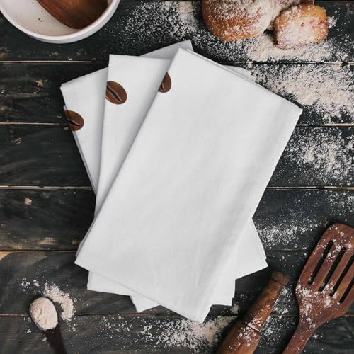 ZOE GARDEN Retro Coffee Dish Towels 4-Pack Brown White 18x28